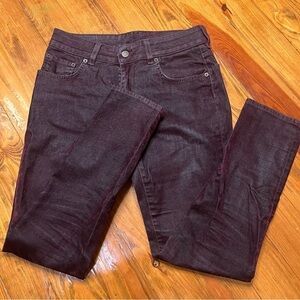6397 Rare Women’s Skinny Purple Velvet Jeans Made‎ in Italy Size 27